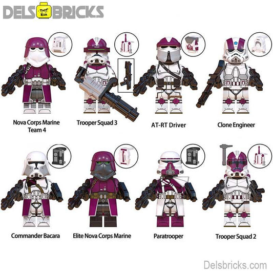 21st Nova corp Clone troopers Set of 8 Star Wars Minifigures - DelsBricks MinifiguresLego Star Wars MinifiguresDelsBricks MinifiguresDelsbricks.com