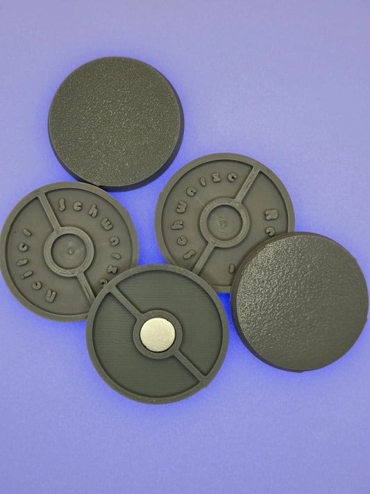 40mm Magnetic Round Bases for Miniatures, STL Printed Bases, Mini Bases, Magnetic, PLA Bases, 2mm bracing - DelsBricks Toys & CollectiblesMagnetic FDM BasesDelsBricks Toys & CollectiblesMega Diamonds & Schwartzreiter Mini Forge