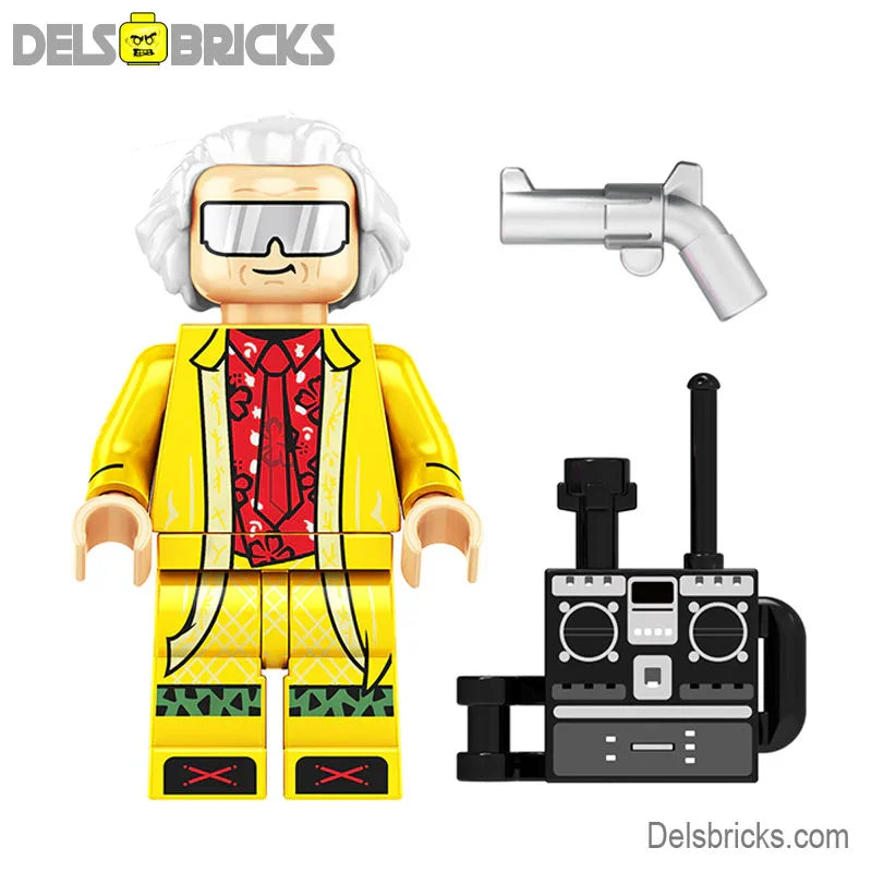 Back to the Future Marty & Doc Brown set of 2 - DelsBricks Minifigures