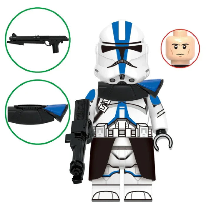 Sergeant Appo 501st Legion Clone trooper Star Wars Lego Minifigures Custom Toys - DelsBricks Minifigures