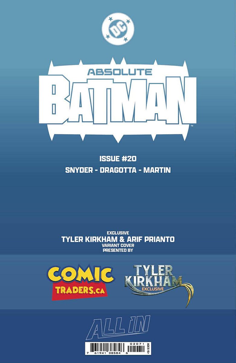 ABSOLUTE BATMAN 20 TYLER KIRKHAM EXCLUSIVE VAR (05/13/2026) - DelsBricks Toys & CollectiblesComic BookDelsBricks Toys & CollectiblesUnknown Comic Books
