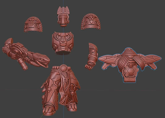 Aegyptian Amenti by Atlan Forge 28/32mm Scale Miniature, 45mm tall - DelsBricks Toys & CollectiblesResin Printed MiniatureDelsBricks Toys & CollectiblesMega Diamonds & Schwartzreiter Mini Forge