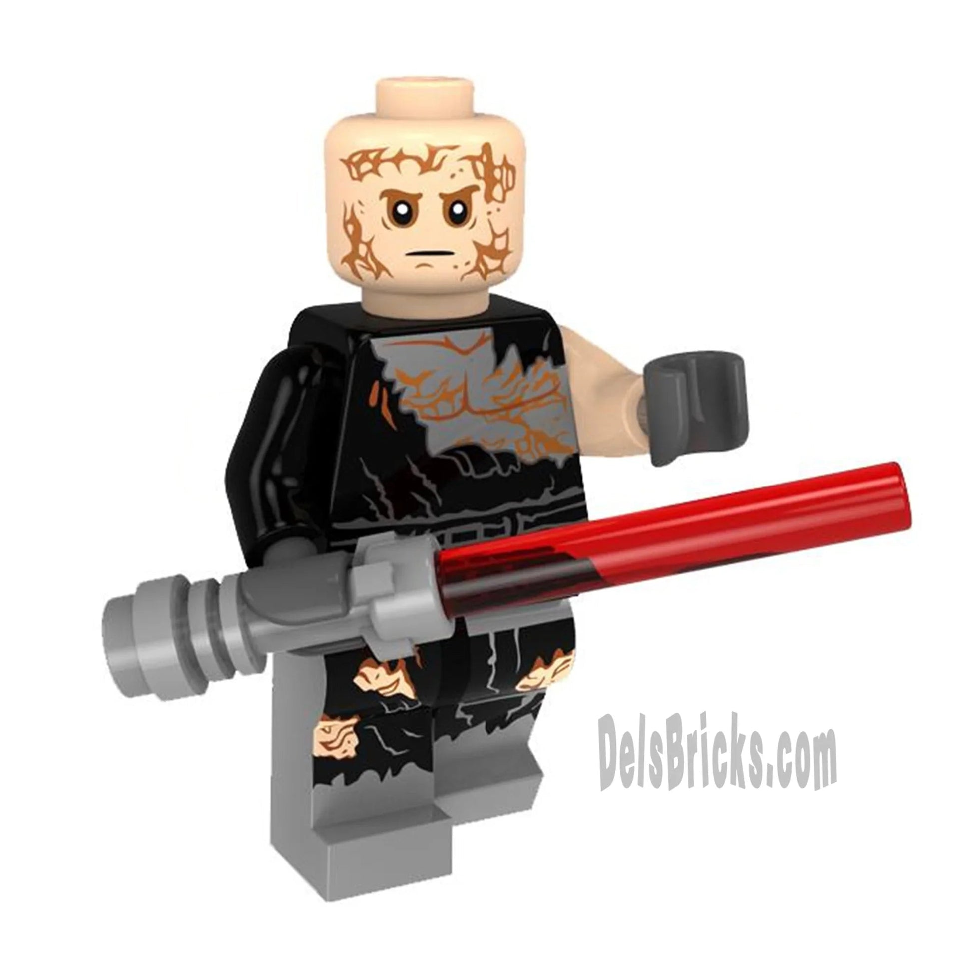 Anakin Skywalker Burned Vader Lego Minifigures Custom Toys - DelsBricks MinifiguresLego Star Wars MinifiguresDelsBricks MinifiguresDelsbricks.com