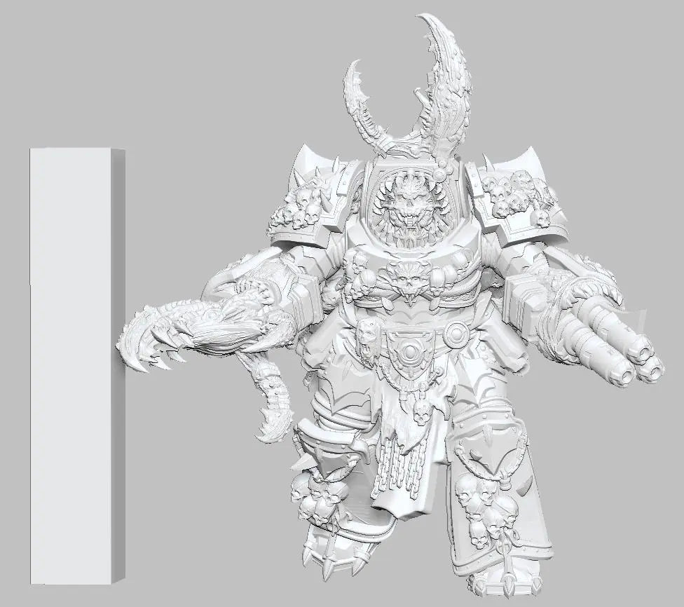 Armored Demon by 3DArtGuy – Resin Printed Grimdark Sci - Fi Mini (32mm Scale) - DelsBricks Toys & CollectiblesResin Printed MiniatureDelsBricks Toys & CollectiblesMega Diamonds & Schwartzreiter Mini Forge