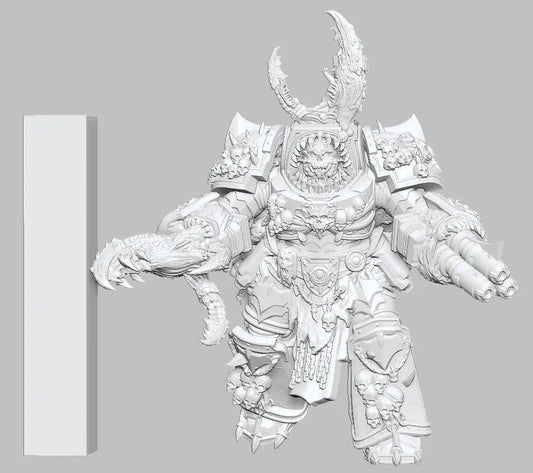 Armored Demon by 3DArtGuy – Resin Printed Grimdark Sci - Fi Mini (32mm Scale) - DelsBricks Toys & CollectiblesResin Printed MiniatureDelsBricks Toys & CollectiblesMega Diamonds & Schwartzreiter Mini Forge