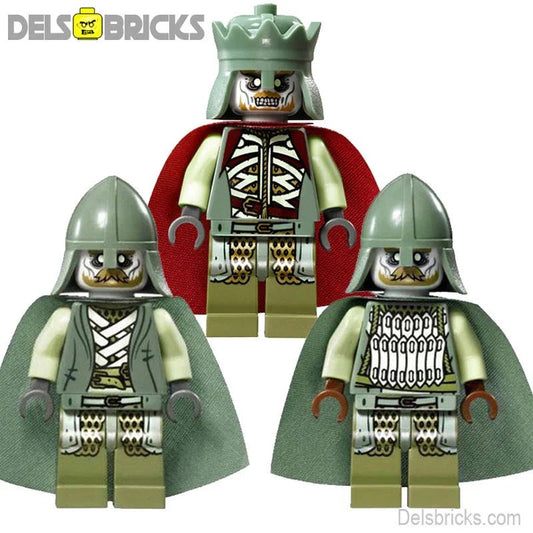 Army of the Dead set of 3 Lord of The Rings Lego Minifigures Custom Toys - DelsBricks MinifiguresMinifiguresDelsBricks MinifiguresDelsbricks