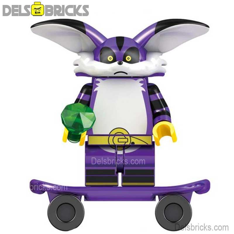 Big The Cat from Sonic The Hedgehog Lego Minifigures Custom toys - DelsBricks MinifiguresMinifiguresDelsBricks MinifiguresDelsbricks
