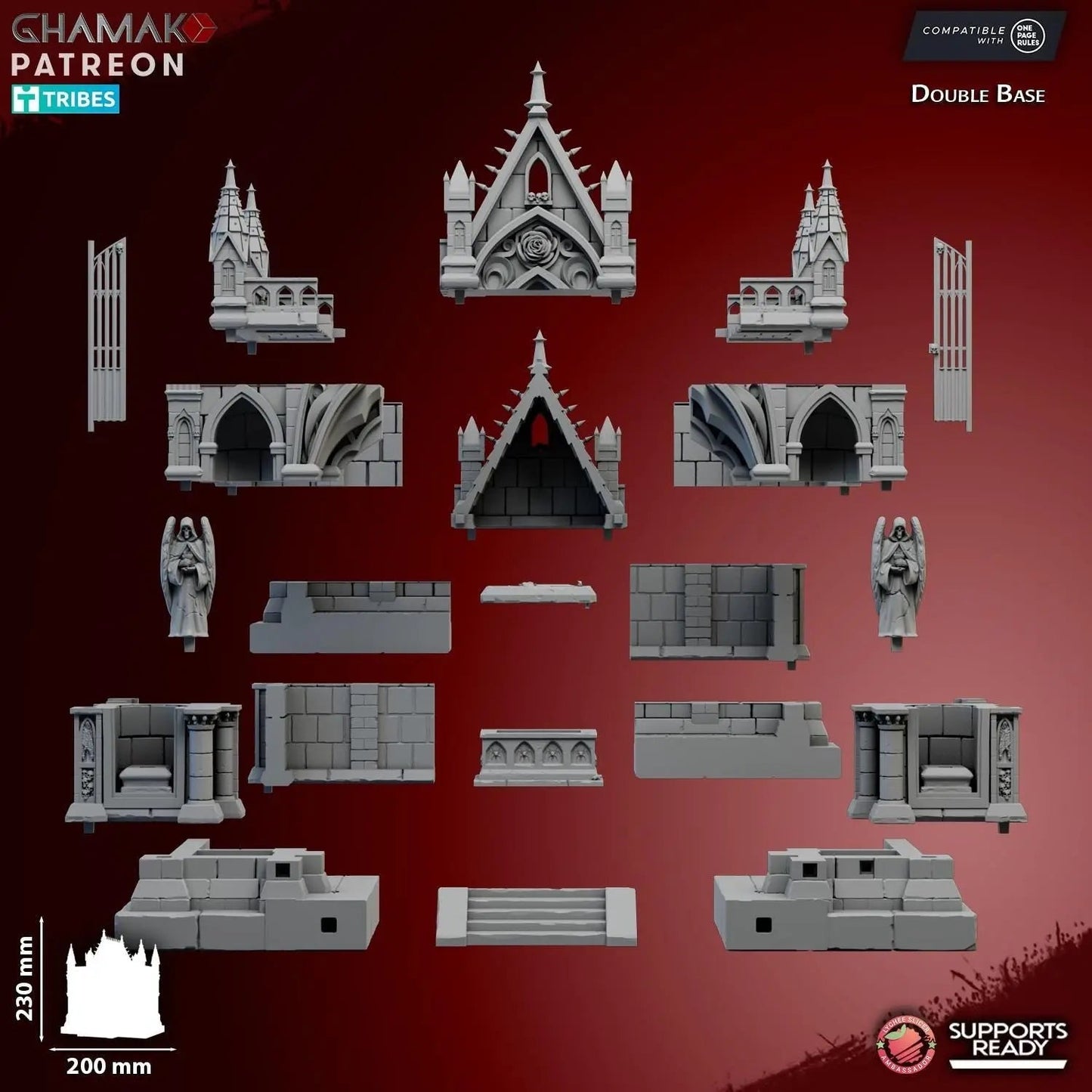 Blighted Mausoleum by Ghamak 28/32mm Scale, Terrain, 200x230mm, Table Top Mini, Scale Model - DelsBricks Toys & CollectiblesResin Printed MiniatureDelsBricks Toys & CollectiblesMega Diamonds & Schwartzreiter Mini Forge