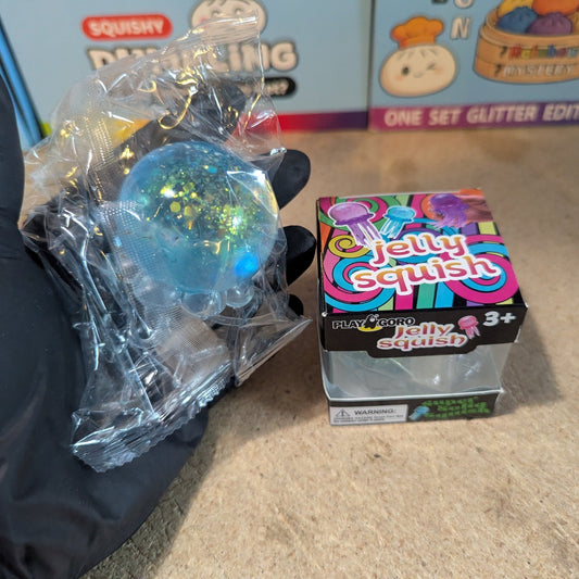 Blue Jellyfish with Tentacles (Slow - Rising Squish) - DelsBricks Toys & CollectiblesDelsBricks Toys & CollectiblesRalphie's Funhouse