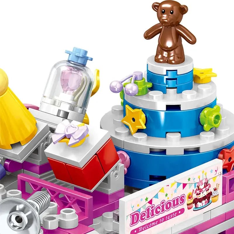 Cake Car Building Block toys Minifigures Food Trucks Fun for All over 500 Pieces - DelsBricks MinifiguresFood Truck Minifigures brick building toysDelsBricks MinifiguresDelsbricks.com