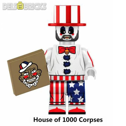 Captain Spaulding House of 1000 Corpses Lego Minifigures Custom Horror Toys - DelsBricks MinifiguresLego Horror MinifiguresDelsBricks MinifiguresDelsbricks.com