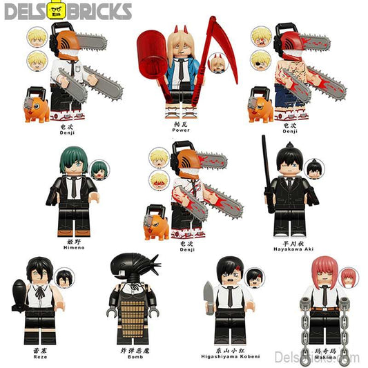 Chainsaw Man Anime Set of 10 Lego Minifigures - DelsBricks MinifiguresMinifiguresDelsBricks MinifiguresDelsbricks