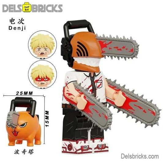 Chainsaw Man Denji & Pochita Lego Minifigures - DelsBricks MinifiguresMinifiguresDelsBricks MinifiguresDelsbricks