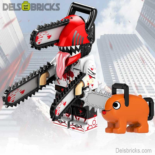 Chainsaw Man Denji & Pochita NEW Lego Minifigures Custom Toys - DelsBricks MinifiguresMinifiguresDelsBricks MinifiguresDelsbricks