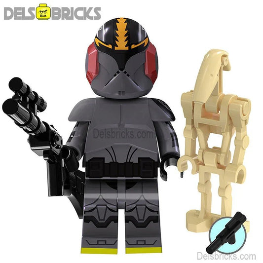 Commander Blackout & Droid Star Wars Lego Minifigures Custom Toys - DelsBricks MinifiguresLego Star Wars MinifiguresDelsBricks MinifiguresDelsbricks.com