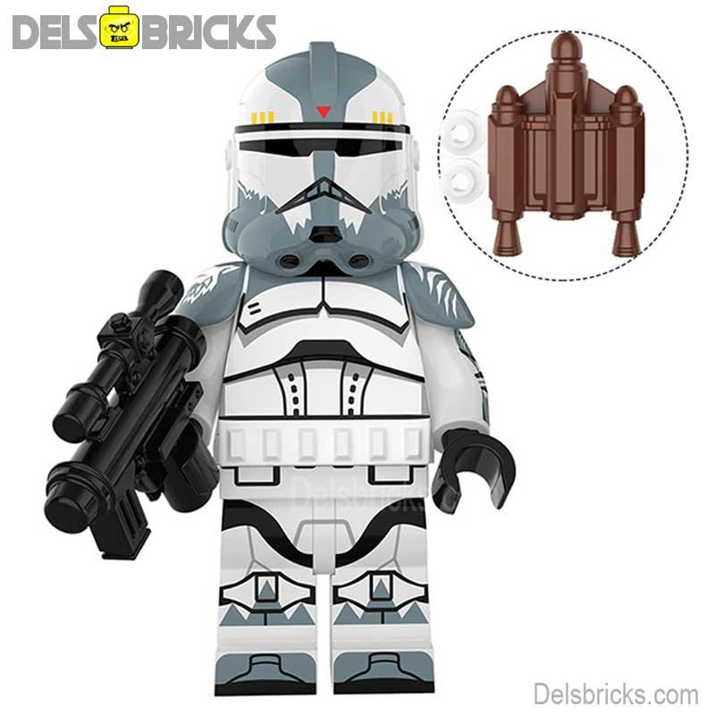 Commander Wolffe Clone trooper Lego Minifigures Custom Toys - DelsBricks MinifiguresLego Star Wars MinifiguresDelsBricks MinifiguresDelsbricks.com