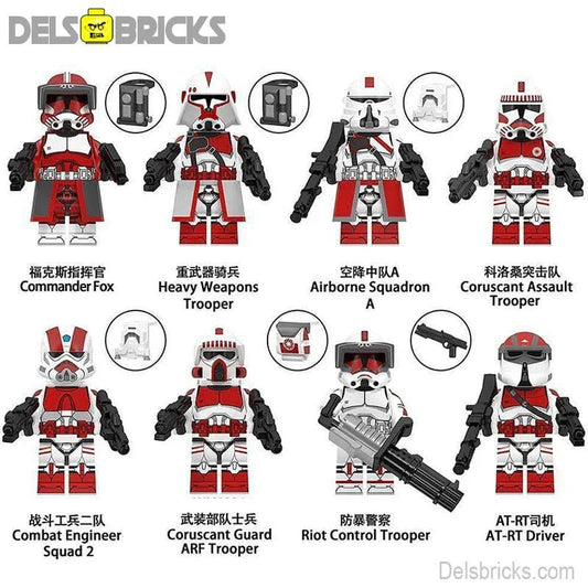 Coruscant Guard Clone troopers Set of 8 | Lego Minifigures Custom Toys - DelsBricks MinifiguresLego Star Wars MinifiguresDelsBricks MinifiguresDelsbricks.com