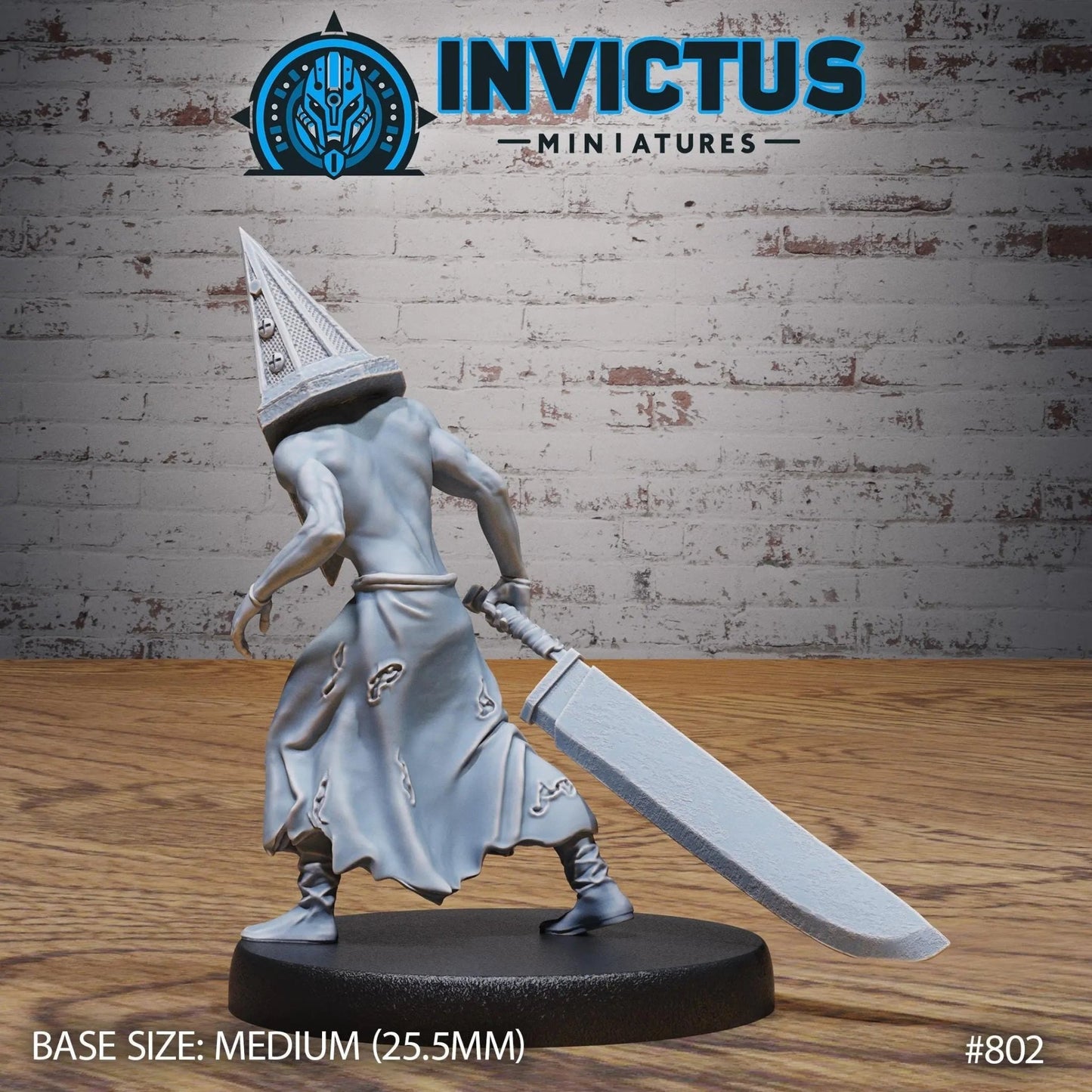 Crimson Executioner by Invictus Miniatures 32mm scale, Miniature War Gaming Figure, Games, Silent Hill, Pyramid Head - DelsBricks Toys & CollectiblesResin Printed MiniatureDelsBricks Toys & CollectiblesMega Diamonds & Schwartzreiter Mini Forge