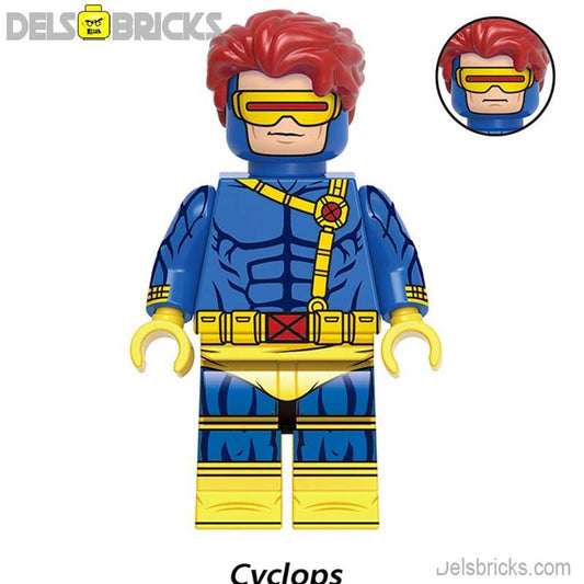 Cyclops From X - Men '97 Lego Minifigures custom toys NEW - DelsBricks MinifiguresMinifiguresDelsBricks MinifiguresDelsbricks