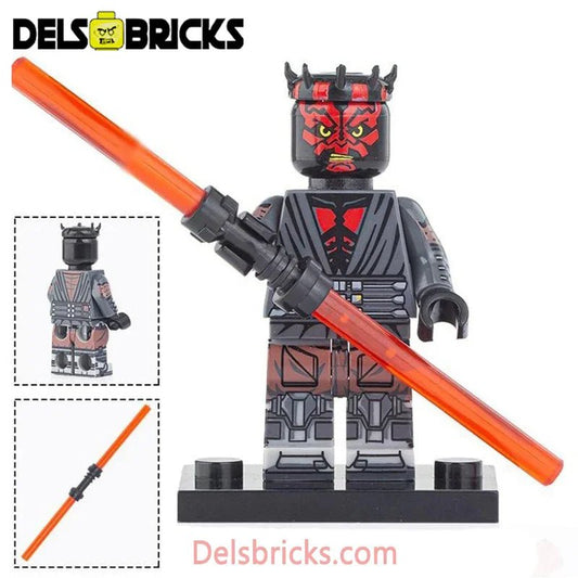 Darth Maul Lego Star Wars Minifigures Custom Toys 1 - DelsBricks MinifiguresLego Star Wars MinifiguresDelsBricks MinifiguresDelsbricks.com
