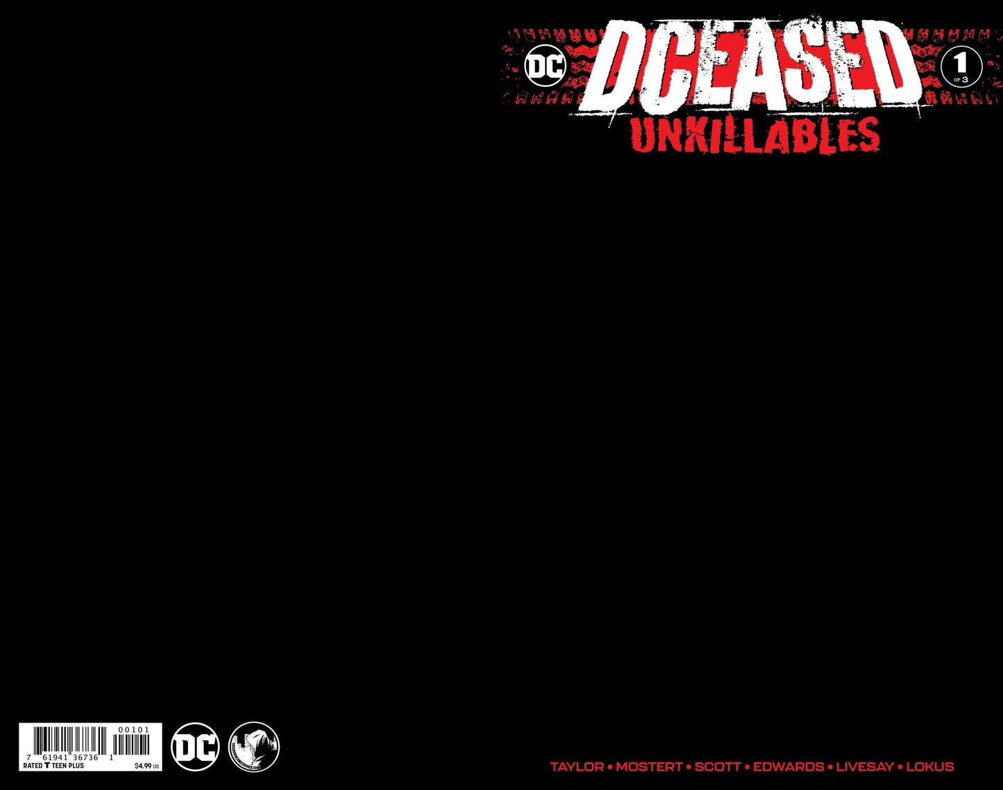 Dceased Unkillables 1 (Of 3) Unknown Comics Black Blank Exclusive Var (02/19/2020) - DelsBricks Toys & CollectiblesCOMIC BOOK EXCLUSIVEDelsBricks Toys & CollectiblesUnknown Comic Books