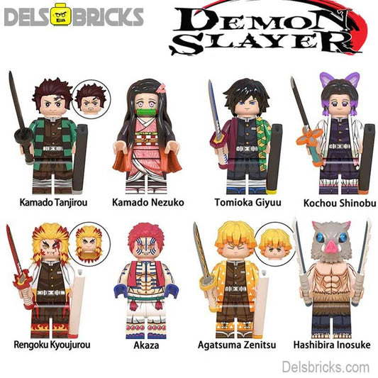 Demon Slayer Set of 8 Anime Lego Minifigures Custom Toys S1 - DelsBricks MinifiguresMinifiguresDelsBricks MinifiguresDelsbricks