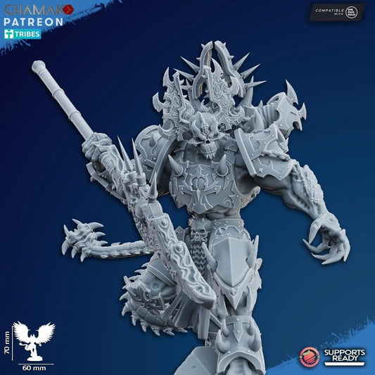 Demonic Possessed Warlock by Ghamak 28mm Scale Miniature, 70mm tall - DelsBricks Toys & CollectiblesResin Printed MiniatureDelsBricks Toys & CollectiblesMega Diamonds & Schwartzreiter Mini Forge