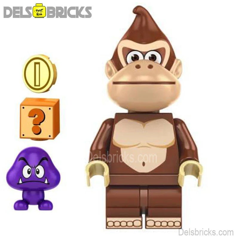 Donkey Kong Super Mario Brothers Lego Minifigures Custom Toys - DelsBricks MinifiguresMinifiguresDelsBricks MinifiguresDelsbricks