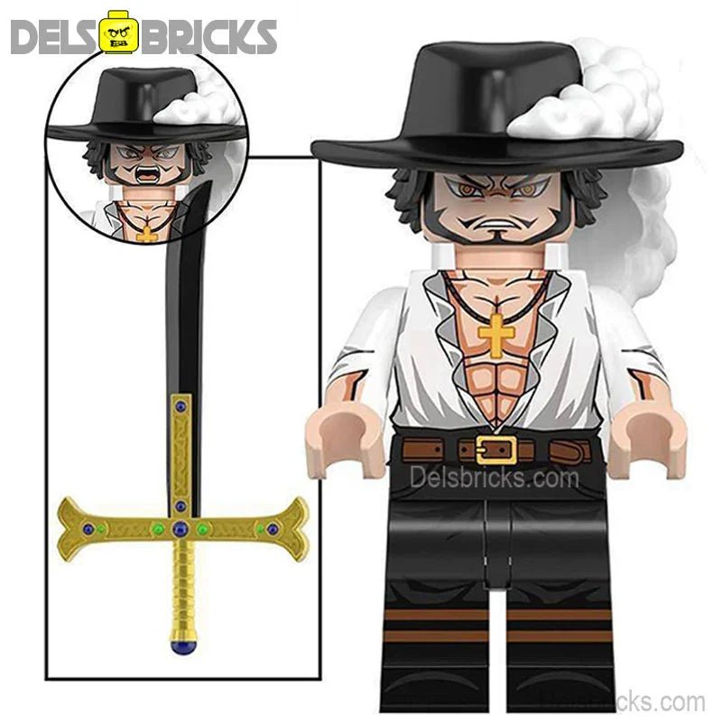 Dracule Mihawk ONE PIECE Anime Lego Minifigures custom toys 1 - DelsBricks MinifiguresMinifiguresDelsBricks MinifiguresDelsbricks
