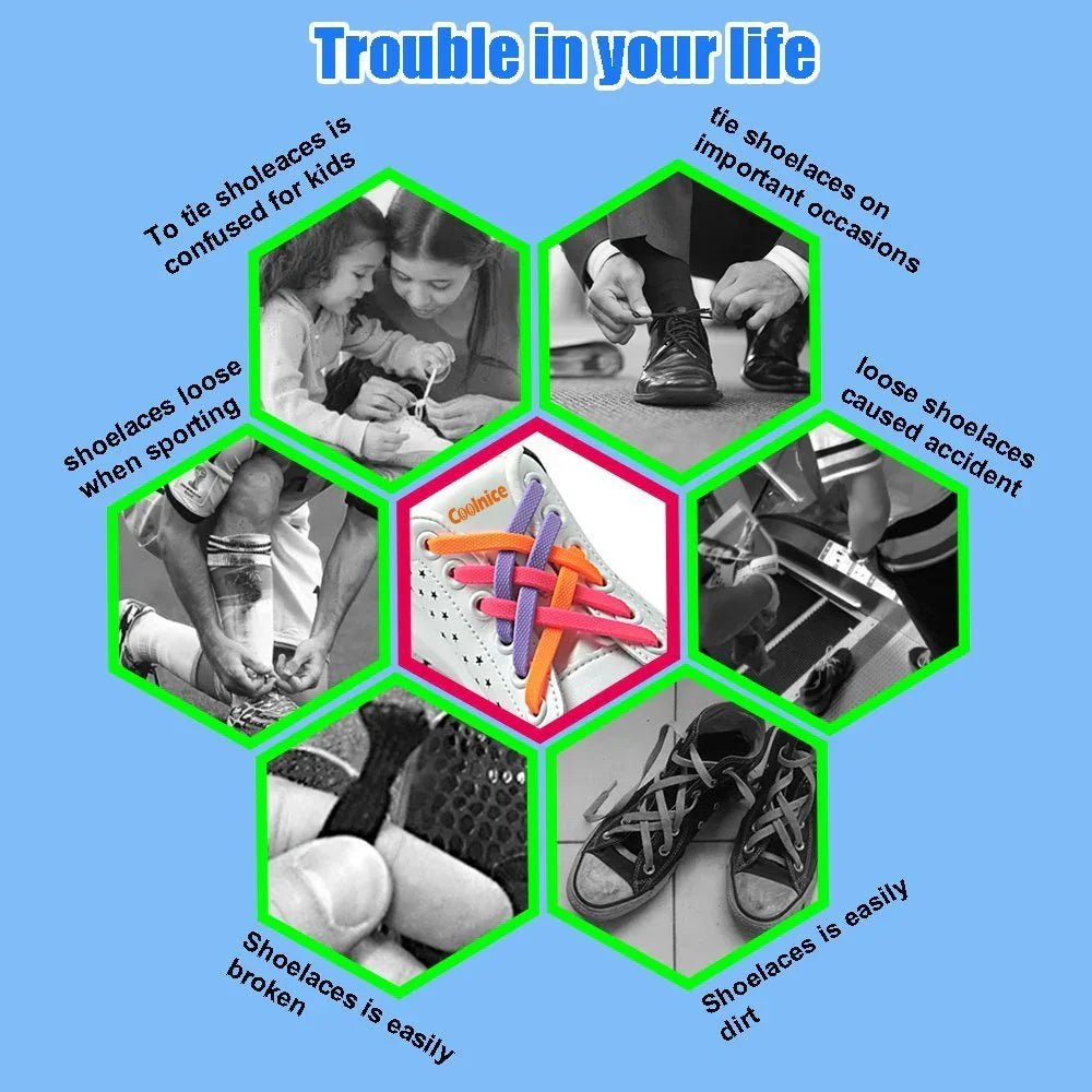 Easy No Tie Shoelaces - DelsBricks Minifiguressilicone shoe lacesDelsBricks MinifiguresDelsBricks