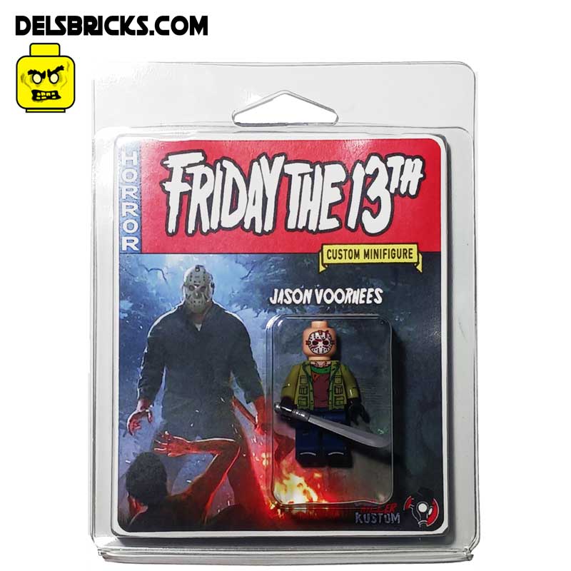 Jason Voorhees in Limited Edition Custom Display Packaging Lego Horror Minifigures Delsbricks.com