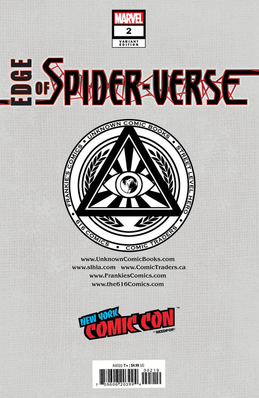 Edge Of Spider - Verse 2 Unknown Comics Tyler Kirkham Exclusive Nycc 2022 Silver Var (11/02/2022) - DelsBricks Toys & CollectiblesComic BooksDelsBricks Toys & CollectiblesUnknown Comic Books