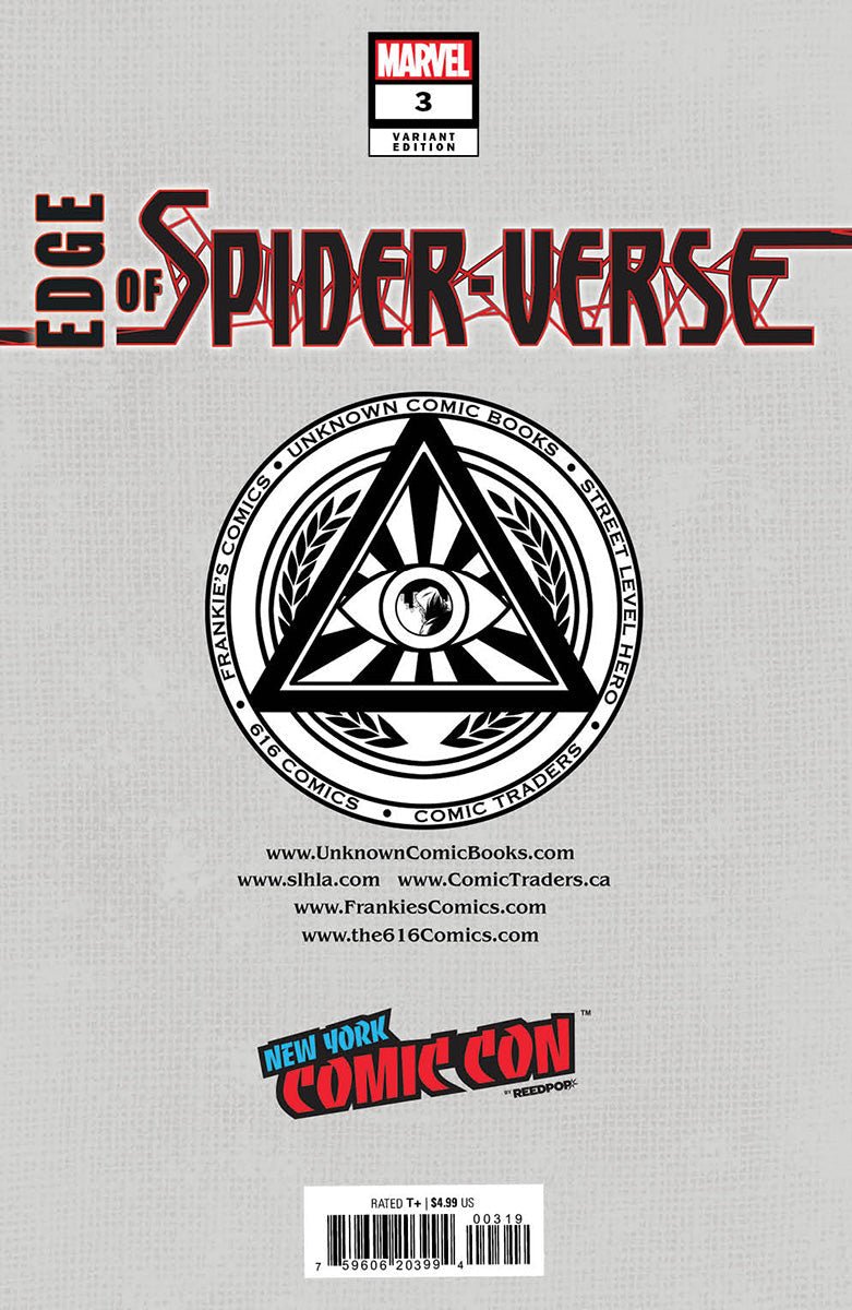 Edge Of Spider - Verse 3 Unknown Comics Tyler Kirkham Exclusive Nycc 2022 Silver Var (11/02/2022) - DelsBricks Toys & CollectiblesComic BooksDelsBricks Toys & CollectiblesUnknown Comic Books
