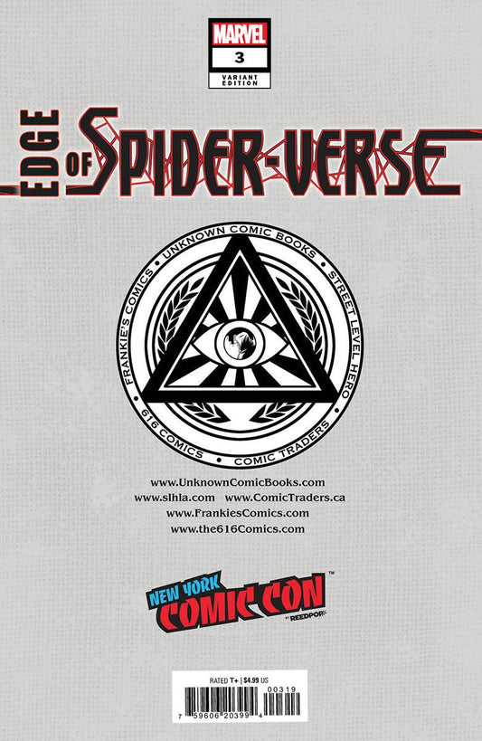Edge Of Spider - Verse 3 Unknown Comics Tyler Kirkham Exclusive Nycc 2022 Silver Var (11/02/2022) - DelsBricks Toys & CollectiblesComic BooksDelsBricks Toys & CollectiblesUnknown Comic Books