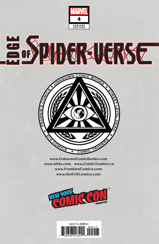 Edge Of Spider - Verse 4 Unknown Comics Tyler Kirkham Exclusive Nycc 2022 Silver Var (11/02/2022) - DelsBricks Toys & CollectiblesComic BooksDelsBricks Toys & CollectiblesUnknown Comic Books