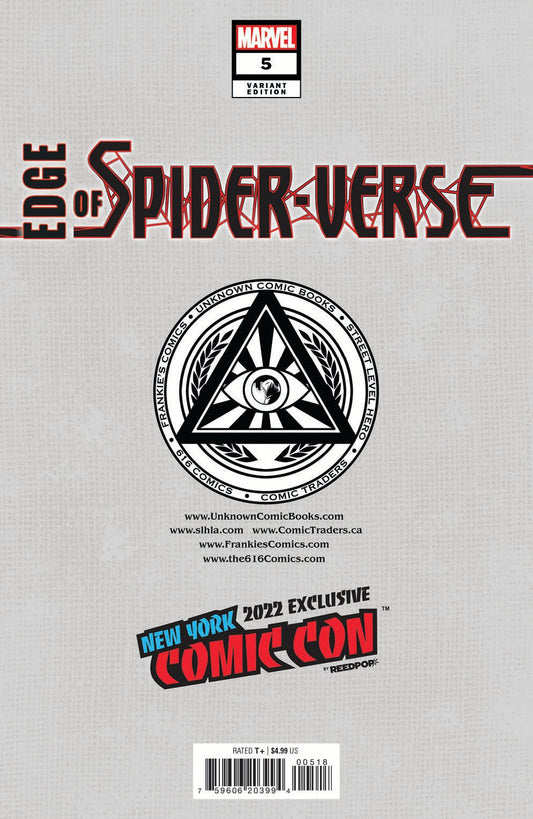 Edge Of Spider - Verse 5 Unknown Comics Tyler Kirkham Exclusive Nycc 2022 Silver Var (11/02/2022) - DelsBricks Toys & CollectiblesComic BooksDelsBricks Toys & CollectiblesUnknown Comic Books