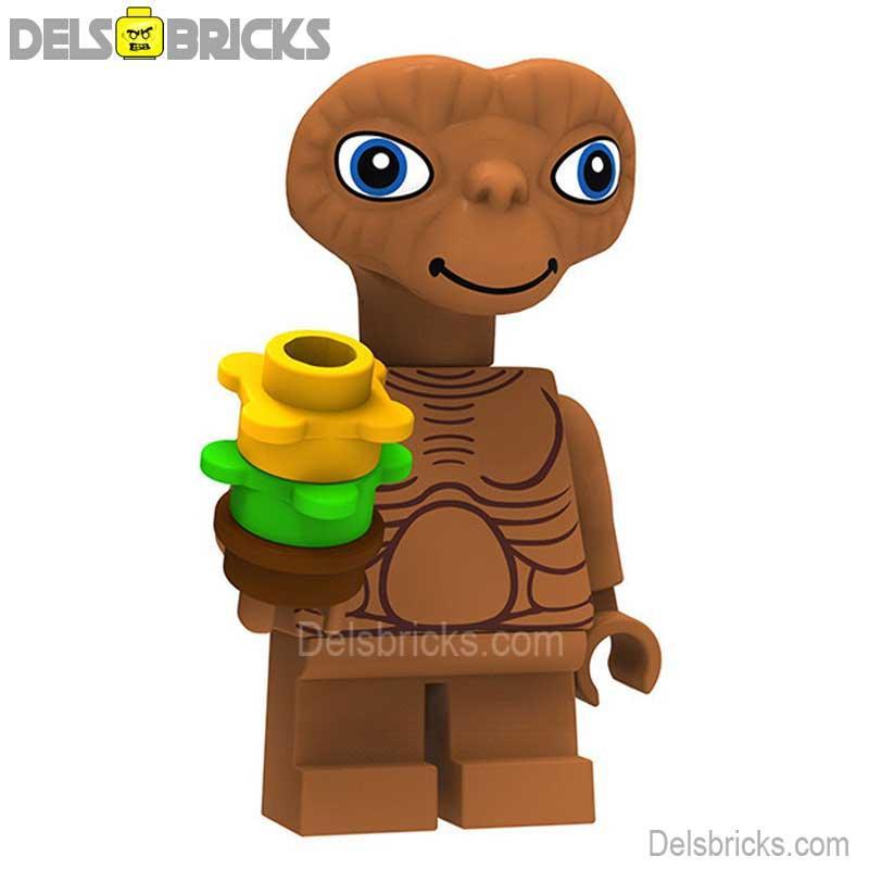 ET The Extraterrestrial Lego Minifigures Custom Toys - DelsBricks MinifiguresMinifiguresDelsBricks MinifiguresDelsbricks
