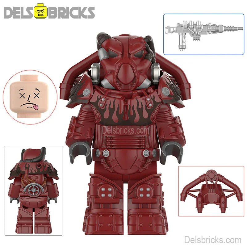 Fallout X - 01 Power Armor Lego Minifigures Custom video Game Toys Set 3 - 4 - DelsBricks MinifiguresMinifiguresDelsBricks MinifiguresDelsbricks