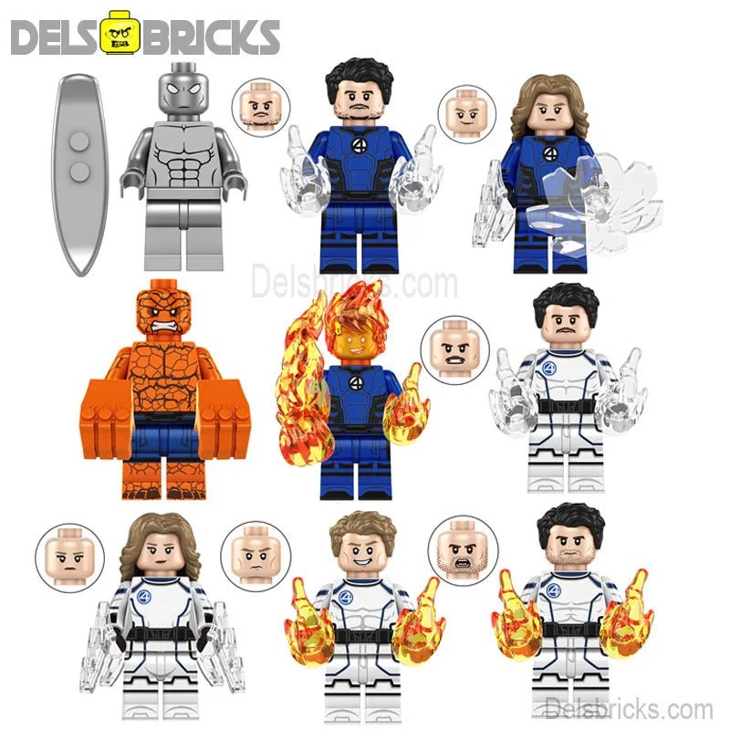 Fantastic Four First Steps Set of 9 Lego Minifigures Custom Toys - DelsBricks MinifiguresMinifiguresDelsBricks MinifiguresDelsbricks