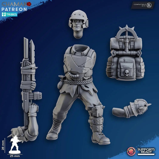 Fell Strike Squad (corrupted assault team) by Ghamak Sci - fi 28mm Heroic Scale Miniature, 28mm tall, 10 Units, Proxy, Grimdark, Sci - Fi, OPR - DelsBricks Toys & CollectiblesResin Printed MiniatureDelsBricks Toys & CollectiblesMega Diamonds & Schwartzreiter Mini Forge