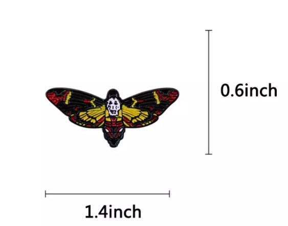 Deaths Head Moth Silence of the Lambs Enamel Pins Near Me Delsbricks.com