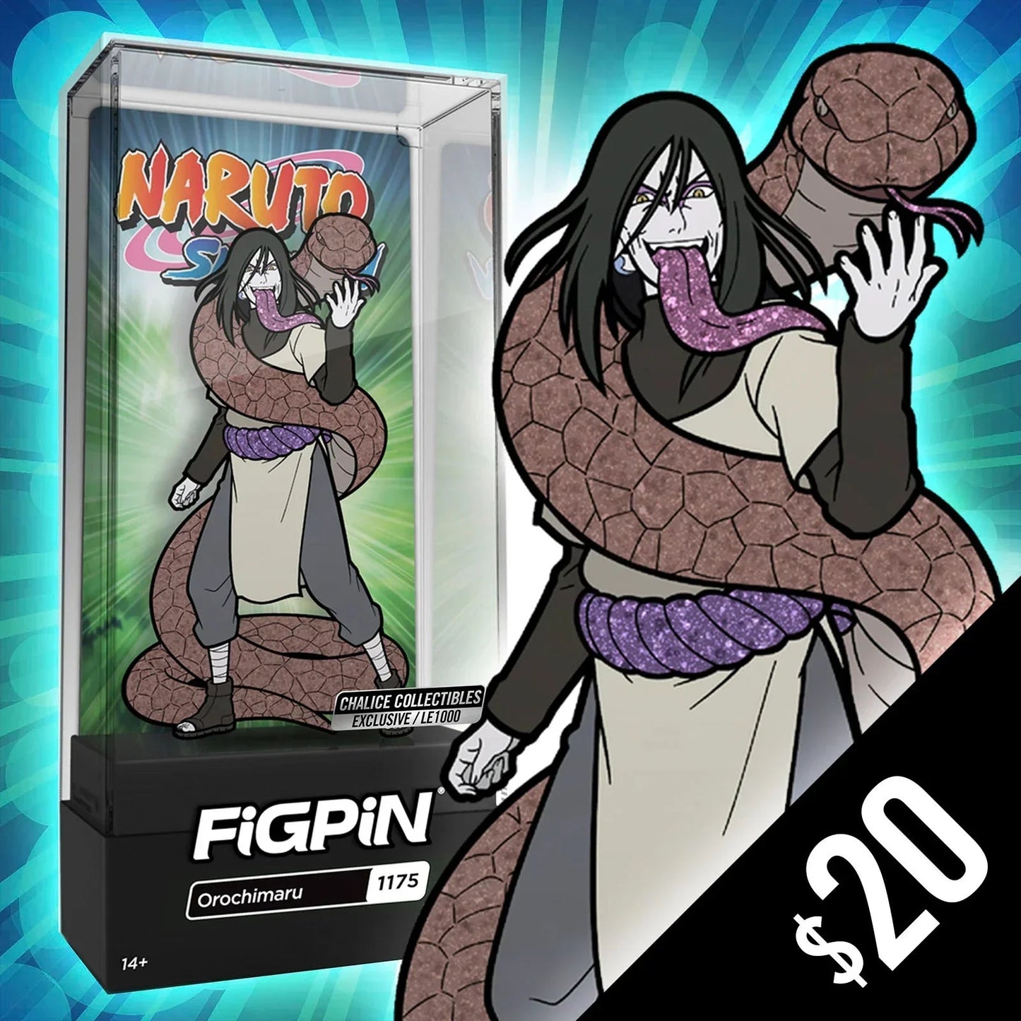 FiGPiN - Chalice Collectibles Exclusive: Naruto Shippuden: Orochimaru (LE 1000 - Glitter) 1175 - DelsBricks MinifiguresEnamel PinDelsBricks MinifiguresTHE MIGHTY HOBBY SHOP