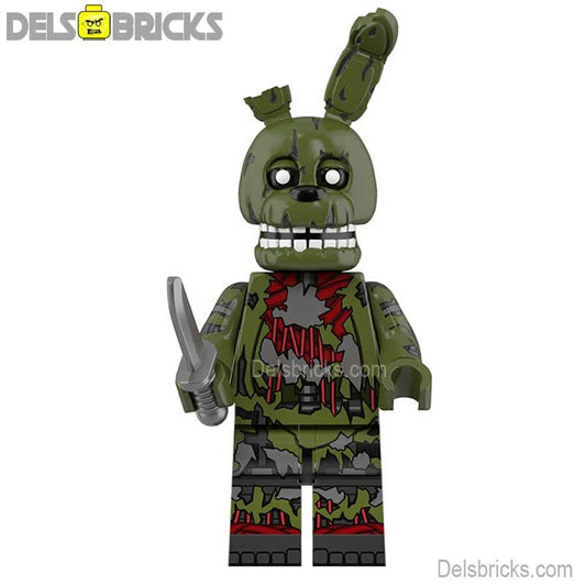 Five Nights At Freddys Springtrap Lego Minifigures custom toys - DelsBricks MinifiguresLego Horror MinifiguresDelsBricks MinifiguresDelsbricks.com