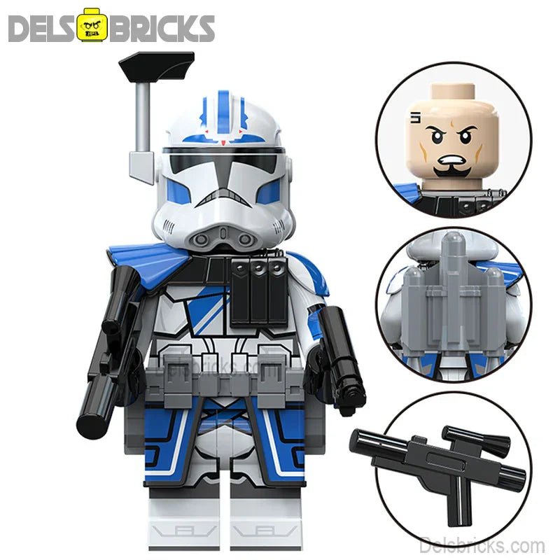 Fives 501st Clone trooper Star Wars Lego Minifigures Custom Toys S3 - DelsBricks MinifiguresLego Star Wars MinifiguresDelsBricks MinifiguresDelsbricks.com