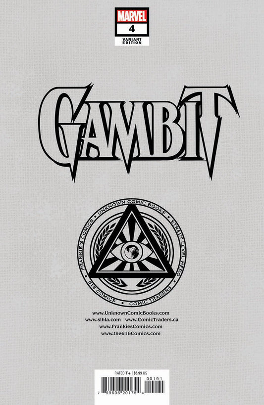 Gambit 4 Unknown Comics Tony Daniel Exclusive Virgin Var (10/12/2022) - DelsBricks Toys & CollectiblesCOMIC BOOK EXCLUSIVEDelsBricks Toys & CollectiblesUnknown Comic Books