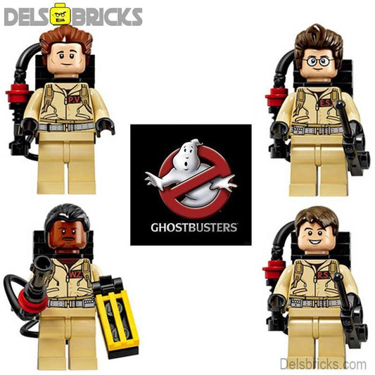 Ghostbusters set of 4 Lego Minifigures custom toys - DelsBricks MinifiguresLego Horror MinifiguresDelsBricks MinifiguresDelsbricks.com