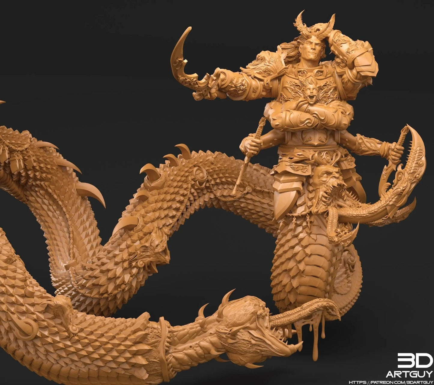 Giant Snake by 3DArtGuy 28/32mm scale, 50mm or 100mm, Miniature War Gaming Figure - DelsBricks Toys & CollectiblesResin Printed MiniatureDelsBricks Toys & CollectiblesMega Diamonds & Schwartzreiter Mini Forge