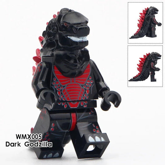 Godzilla Black Kaiju Lego Minifigures Custom Toys - DelsBricks MinifiguresLego Horror MinifiguresDelsBricks MinifiguresDelsbricks.com