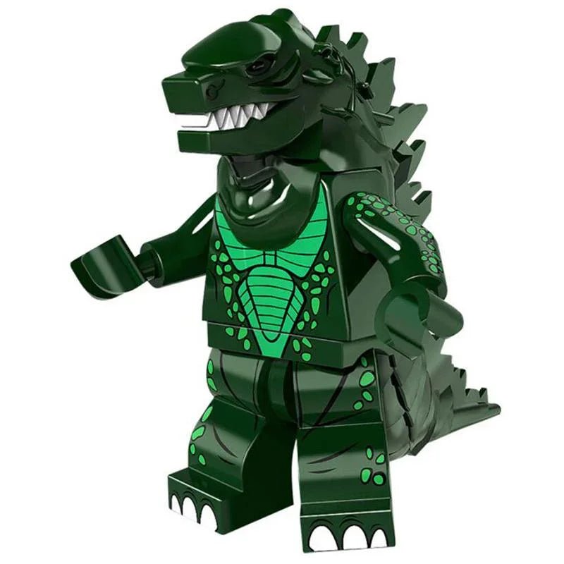 Godzilla Green Kaiju Lego Minifigures Custom Toys - DelsBricks MinifiguresLego Horror MinifiguresDelsBricks MinifiguresDelsbricks.com