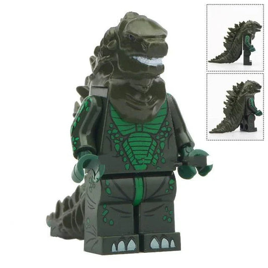 Godzilla Green Kaiju Lego Minifigures Custom Toys - DelsBricks MinifiguresLego Horror MinifiguresDelsBricks MinifiguresDelsbricks.com